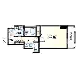 エステムコート神戸西 1Kの間取図画像