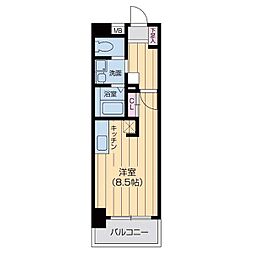 WillDo浜崎通 ワンルームの間取図画像