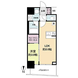 セレニテ江坂グランデ 1LDKの間取図画像