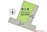 区画図：北側(公道)　幅員約4.8m、接面約11.4m西側(私道)　幅員約4m、接面約20m