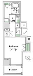 オープンレジデンシア銀座2丁目 1Kの間取図画像