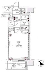 プリヴェール赤坂 1Kの間取図画像