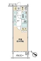 日神デュオステージときわ台 1Kの間取図画像