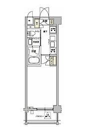 京急本線 大森町駅 徒歩4分の賃貸マンション 4階1Kの間取り
