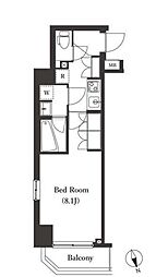 京急空港線 京急蒲田駅 徒歩15分の賃貸マンション 3階1Kの間取り