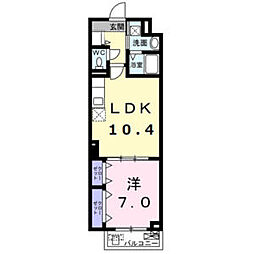 京王線 芦花公園駅 徒歩14分の賃貸マンション 3階1LDKの間取り