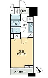 京急空港線 京急蒲田駅 徒歩5分の賃貸マンション 4階1Kの間取り
