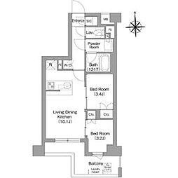 間取図画像 2LDK