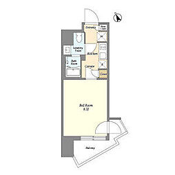 V-musickamata 1Kの間取図画像