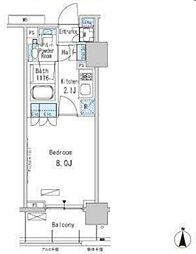 パークアクシス蒲田ステーションゲート 1Kの間取図画像