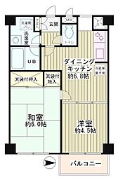 MSフォルム多摩川 2DKの間取図画像