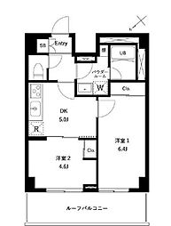 アーバンパーク蒲田南2 2DKの間取図画像