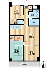 アビタシオン・クレール 1SLDKの間取図画像