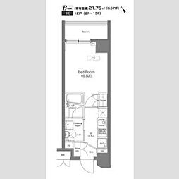 プラウドフラット蒲田 1Kの間取図画像