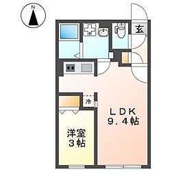 名古屋市営東山線 本陣駅 徒歩8分の賃貸マンション 5階1LDKの間取り