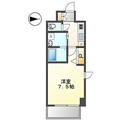 JR中央本線 大曽根駅 徒歩4分の賃貸マンション 3階1Kの間取り