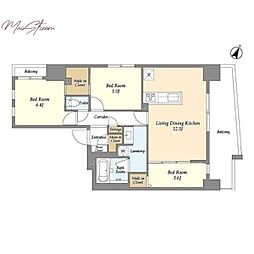 グラン千代田岩本町 3LDKの間取図画像