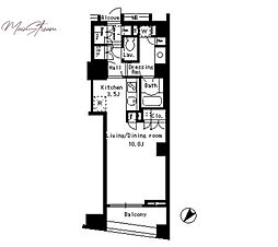 パークアクシス日本橋ステージ 1Kの間取図画像