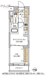 リビオメゾン湯島 1DKの間取図画像