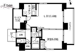 スカイコート蔵前2 1SLDKの間取図画像