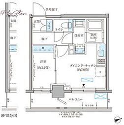 パークアクシス文京本郷 1DKの間取図画像