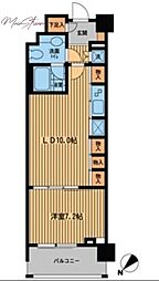 プライムアーバン日本橋横山町 1LDKの間取図画像