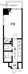 プライムアーバン飯田橋 1Kの間取図画像