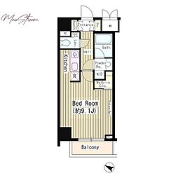 N35イースト 1Kの間取図画像