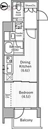台東区元浅草4丁目マンション 1DKの間取図画像
