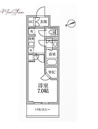 レジディア新御徒町2 1Kの間取図画像