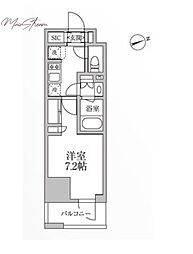レジディア新御徒町2 1Kの間取図画像