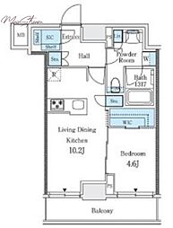 Primal御茶ノ水 1LDKの間取図画像