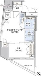 レジディア文京小石川2 1LDKの間取図画像