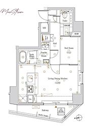 Log浅草橋 1LDKの間取図画像
