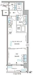 パークアクシス文京本郷 1LDKの間取図画像
