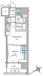 ルフォンプログレ蔵前プレミア 1DKの間取図画像