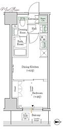 ワンルーフレジデンス新御徒町 1DKの間取図画像