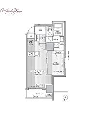 GranForks神田イーストタワー 1LDKの間取図画像