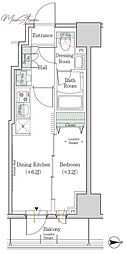 ワンルーフレジデンス新御徒町 1DKの間取図画像