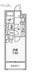 OrchidResidence東日本橋 1Kの間取図画像
