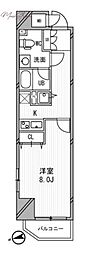 浅草橋レジデンス 1Kの間取図画像