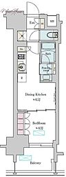 Brilliaist上野稲荷町 1DKの間取図画像