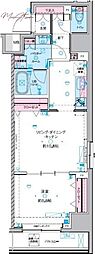 ジェノヴィア東神田グリーンヴェール 1LDKの間取図画像