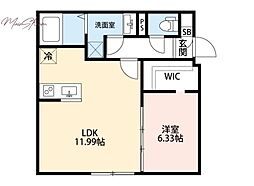 文京区大塚2丁目マンション 1LDKの間取図画像