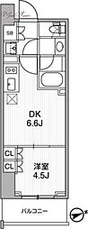 nido蔵前レジデンス 1DKの間取図画像