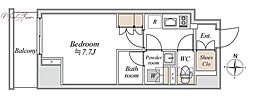 ブランシエスタ入谷グランデ 1Kの間取図画像