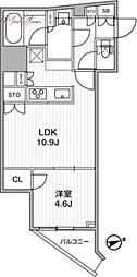 nido蔵前レジデンス 1LDKの間取図画像