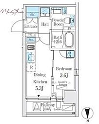ジオエント秋葉原 1DKの間取図画像