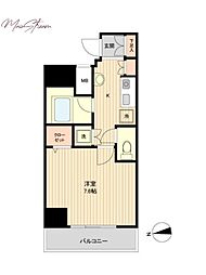 ラクラス新御徒町 1Kの間取図画像
