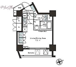 ParkAxis本郷の杜 ワンルームの間取図画像